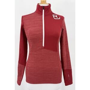 Ortovox Light Fleece Zip Pullover Merino Blend Outdoor Baselayer Women’s Small